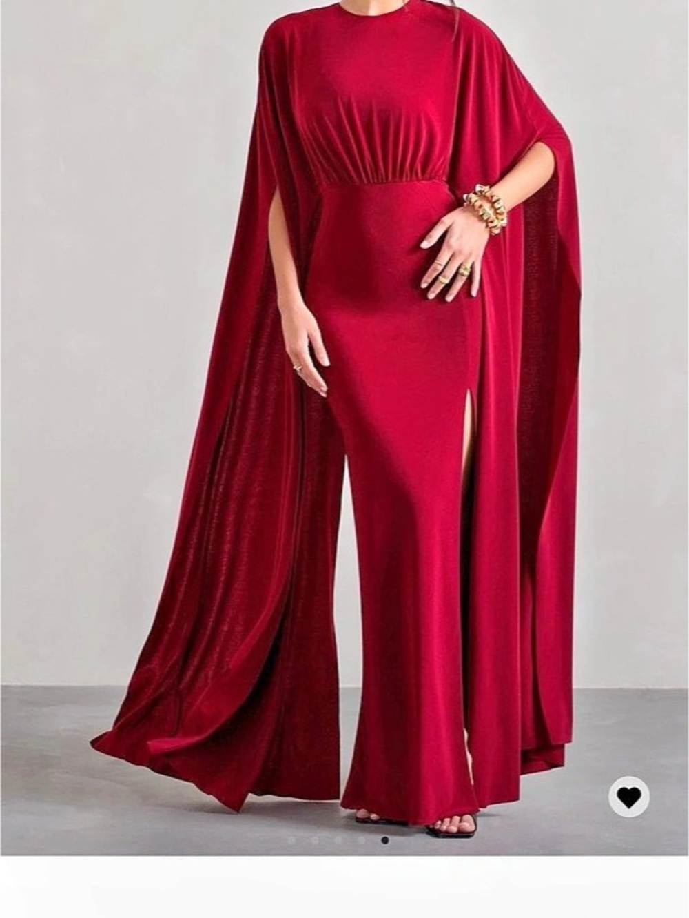 Club L London Ilaria Berry Cape Maxi Dress MATERNITY